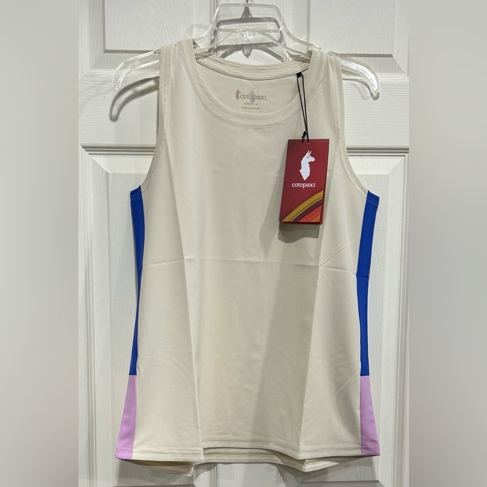 Cotopaxi Women's Medium Cambio Tank Cream Blue NWT UPF 50